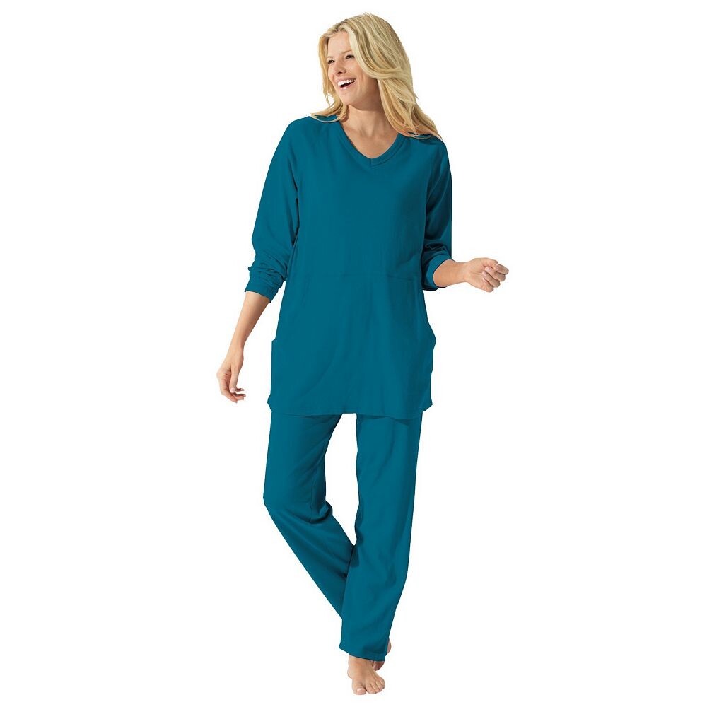 Женский комплект для отдыха Dreams & Co. больших размеров из 2 предметов, цвет Deep Teal 
Женский комплект для отдыха Dreams & Co. больших размеров из 2 предметов, цвет Deep Teal