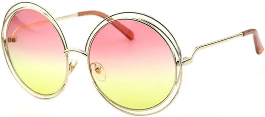 Винтажные большие круглые солнцезащитные очки для женщин, оправа из сплава с полым профилем, обеспечивающая защиту от ультрафиолета UV400 generic, Golden Pink Yellow
Винтажные большие круглые солнцезащитные очки для женщин, оправа из сплава с полым профилем, обеспечивающая защиту от ультрафиолета UV400 generic, Golden Pink Yellow