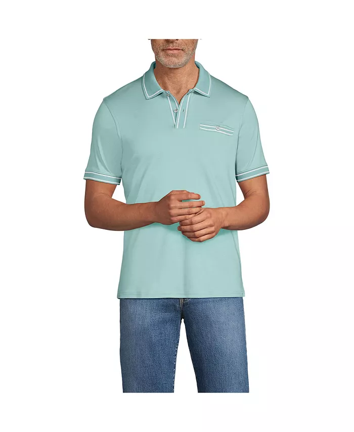 Мужская поло с коротким рукавом и накладным карманом из ткани пима Lands' End, синий
Мужская поло с коротким рукавом и накладным карманом из ткани пима Lands' End, синий