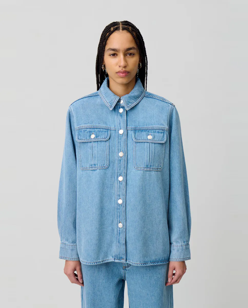 Женская джинсовая рубашка с карманами Claudie Pierlot, синий
Женская джинсовая рубашка с карманами Claudie Pierlot, синий