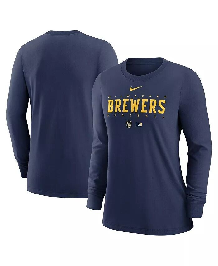 Женская темно-синяя футболка с длинным рукавом Milwaukee Brewers Authentic Collection Legend Performance Nike
Женская темно-синяя футболка с длинным рукавом Milwaukee Brewers Authentic Collection Legend Performance Nike