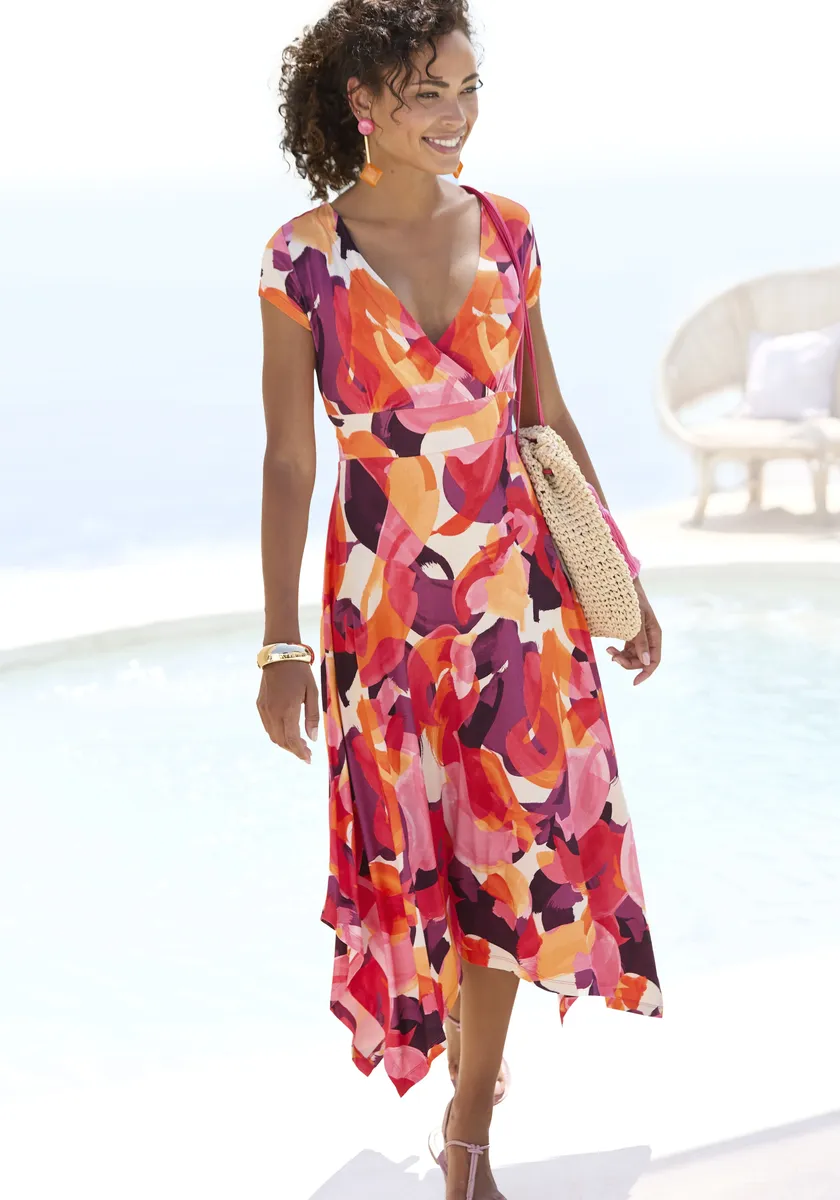 Платье миди Vivance с принтом по всей поверхности, воздушное летнее платье с запахом, пляжное платье, розовый
Платье миди Vivance с принтом по всей поверхности, воздушное летнее платье с запахом, пляжное платье, розовый