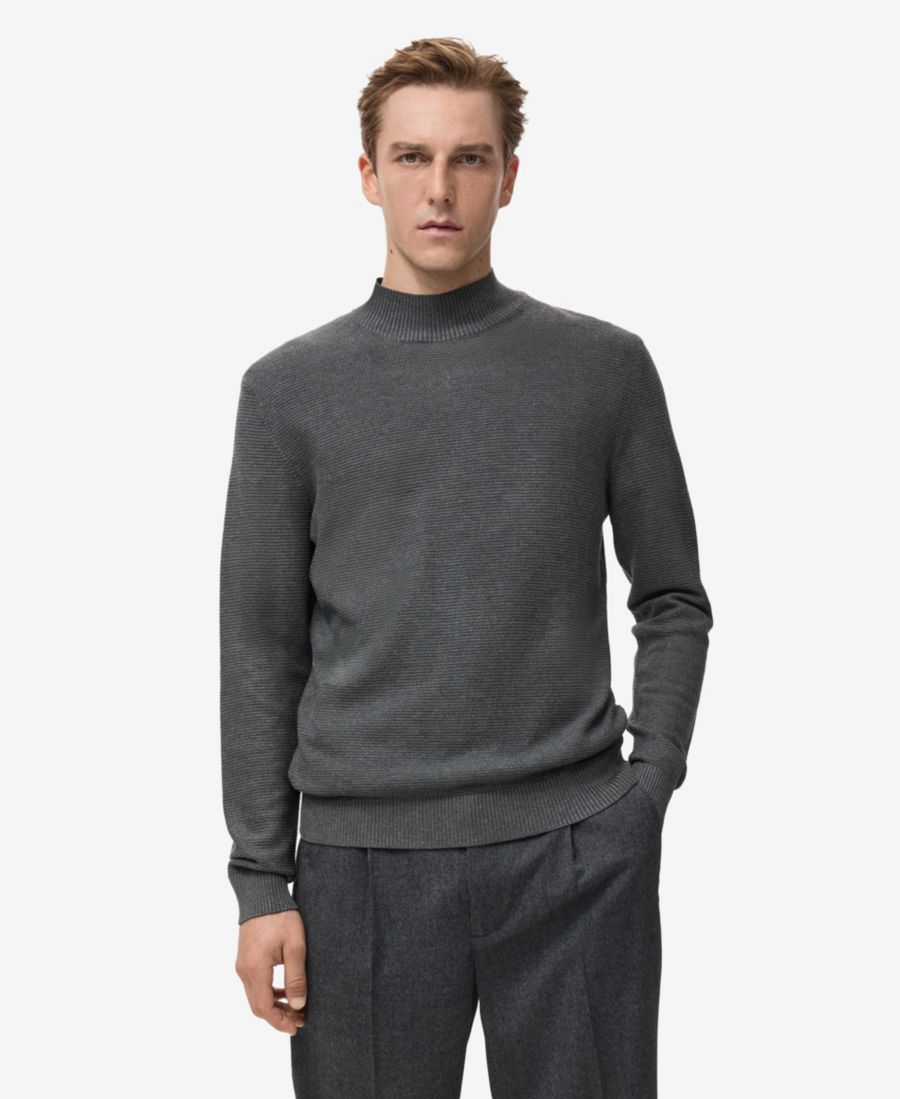 Мужской структурированный свитер с воротником-стойкой "Перкинс" MANGO, Dark Heather Gray
Мужской структурированный свитер с воротником-стойкой "Перкинс" MANGO, Dark Heather Gray