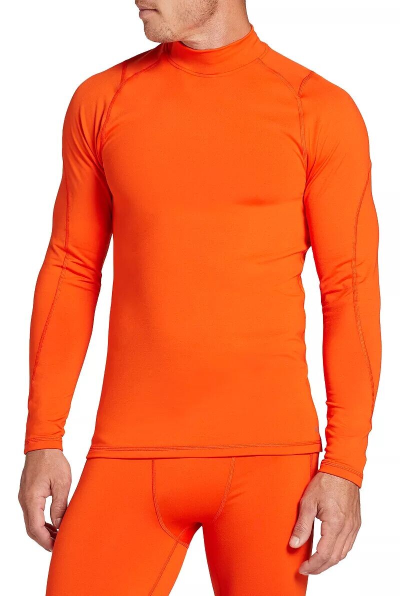 Мужская компрессионная рубашка с воротником-стойкой и длинными рукавами Dsg для холодной погоды, светло-оранжевый