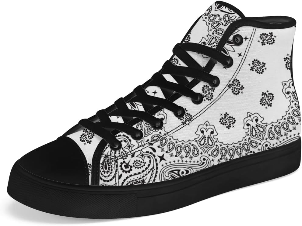 Кеды на высокой подошве Paisley для мужчин и женщин с банданой, высокие кроссовки на шнуровке, повседневная обувь Chebing, белый
Кеды на высокой подошве Paisley для мужчин и женщин с банданой, высокие кроссовки на шнуровке, повседневная обувь Chebing, белый