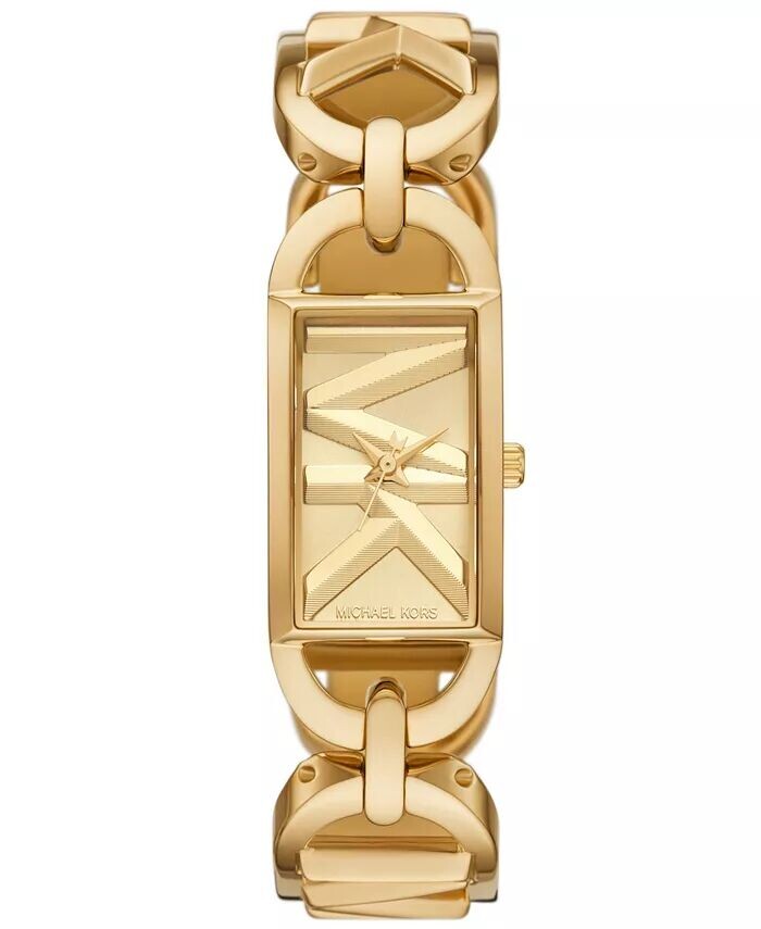 Женские кварцевые часы Empire с тремя стрелками из нержавеющей стали золотистого цвета, 20X30 мм Michael Kors
Женские кварцевые часы Empire с тремя стрелками из нержавеющей стали золотистого цвета, 20X30 мм Michael Kors