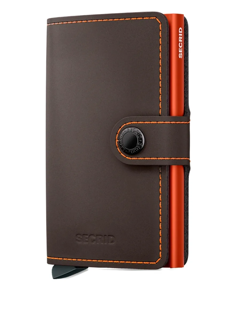 Кожаный картхолдер с оранжевой строчкой Secrid, коричневый
Кожаный картхолдер с оранжевой строчкой Secrid, коричневый