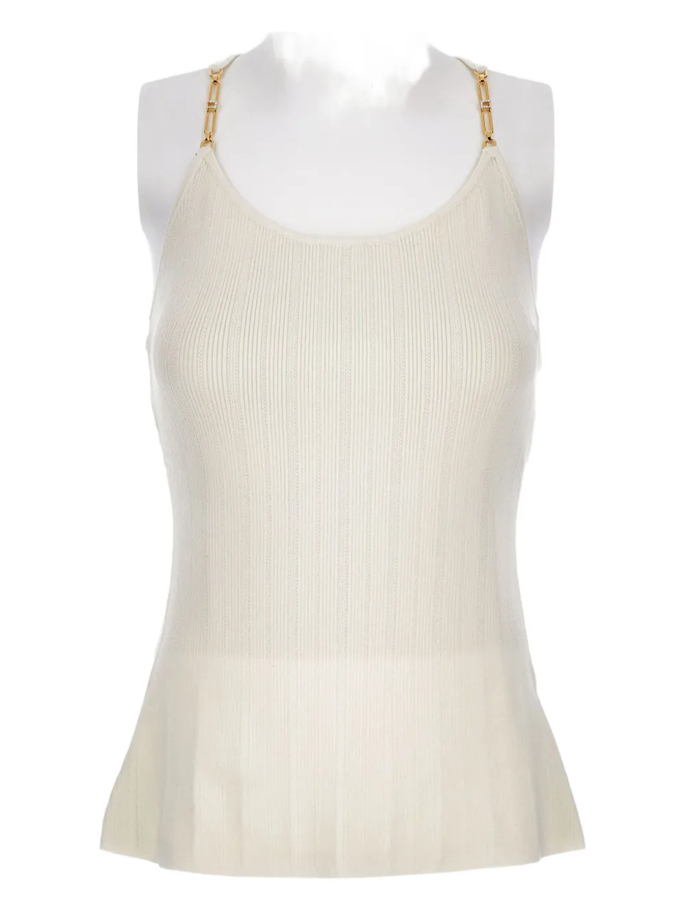 Топ в рубчик с цепочками Elisabetta Franchi, серый
Топ в рубчик с цепочками Elisabetta Franchi, серый