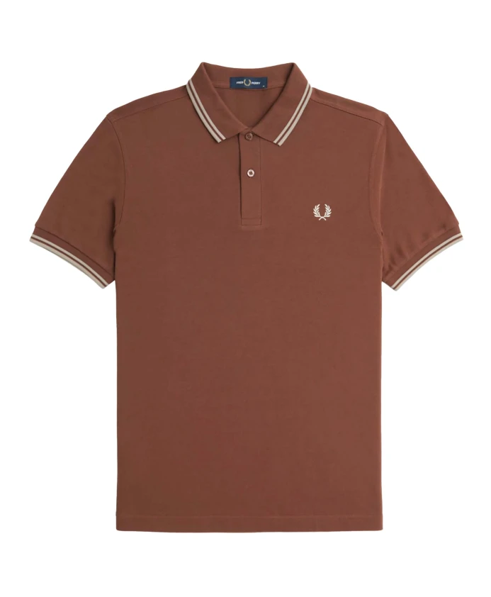 Рубашка-Поло с двойной отделкой Fred Perry, коричневый
Рубашка-Поло с двойной отделкой Fred Perry, коричневый