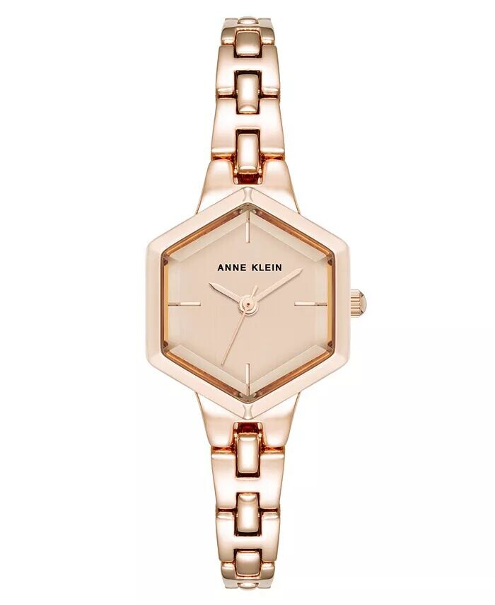 Женские кварцевые миниатюрные шестиугольные часы из сплава розового золота с металлическим браслетом, 21 мм Anne Klein, мультиколор
Женские кварцевые миниатюрные шестиугольные часы из сплава розового золота с металлическим браслетом, 21 мм Anne Klein, мультиколор