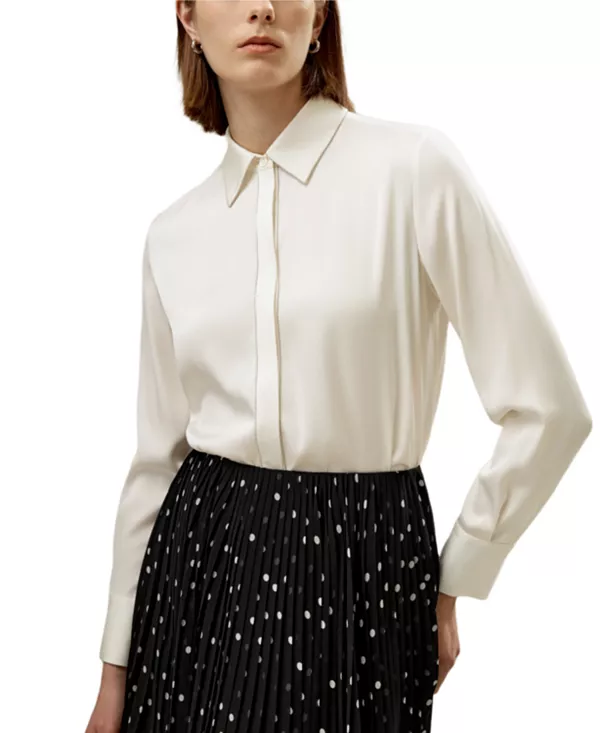 Шелковая рубашка с бисерной цепочкой Lilysilk, белый
Шелковая рубашка с бисерной цепочкой Lilysilk, белый