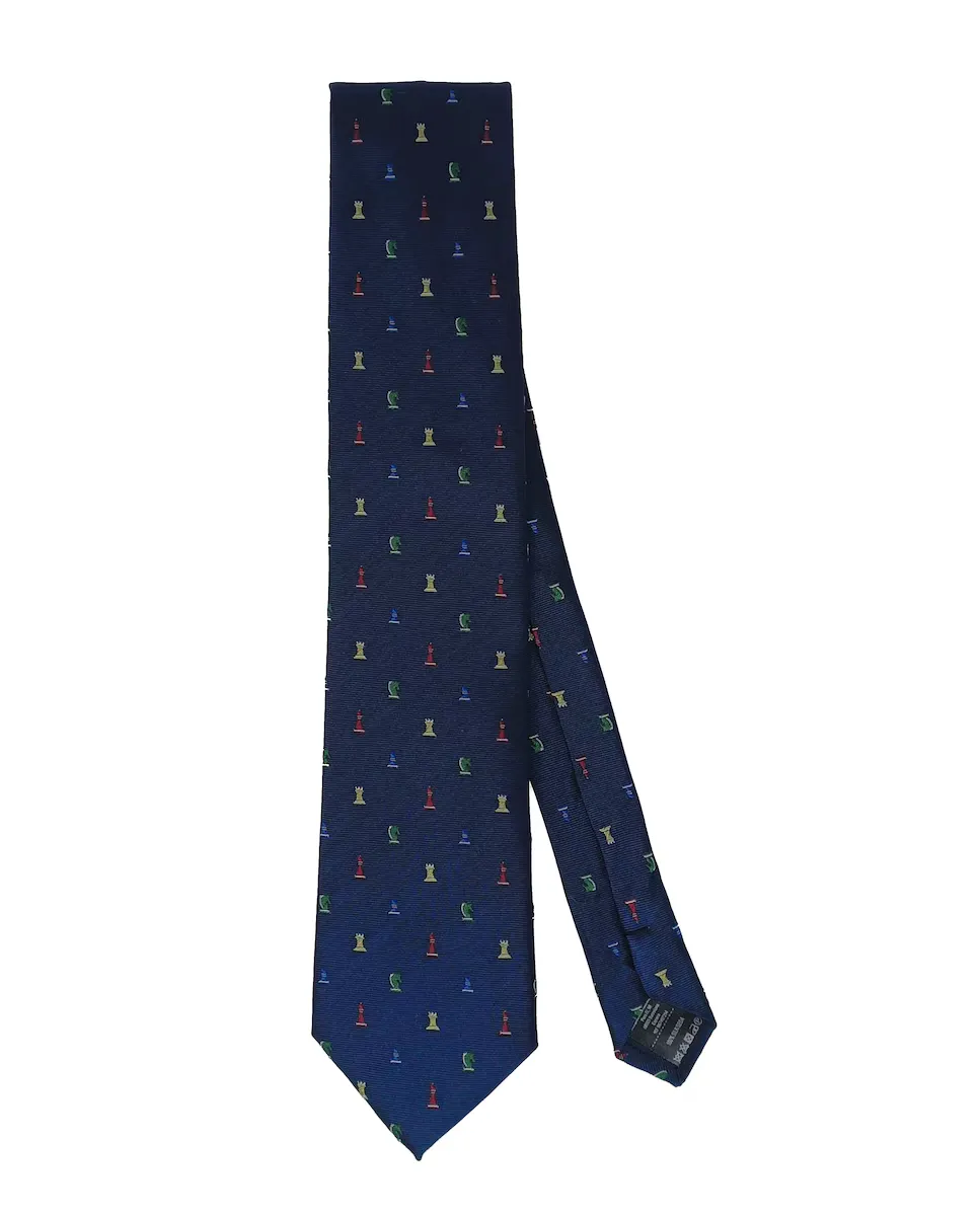 Темно-синий галстук из натурального шелка с принтом шахматных фигур Pertegaz, темно-синий
Темно-синий галстук из натурального шелка с принтом шахматных фигур Pertegaz, темно-синий