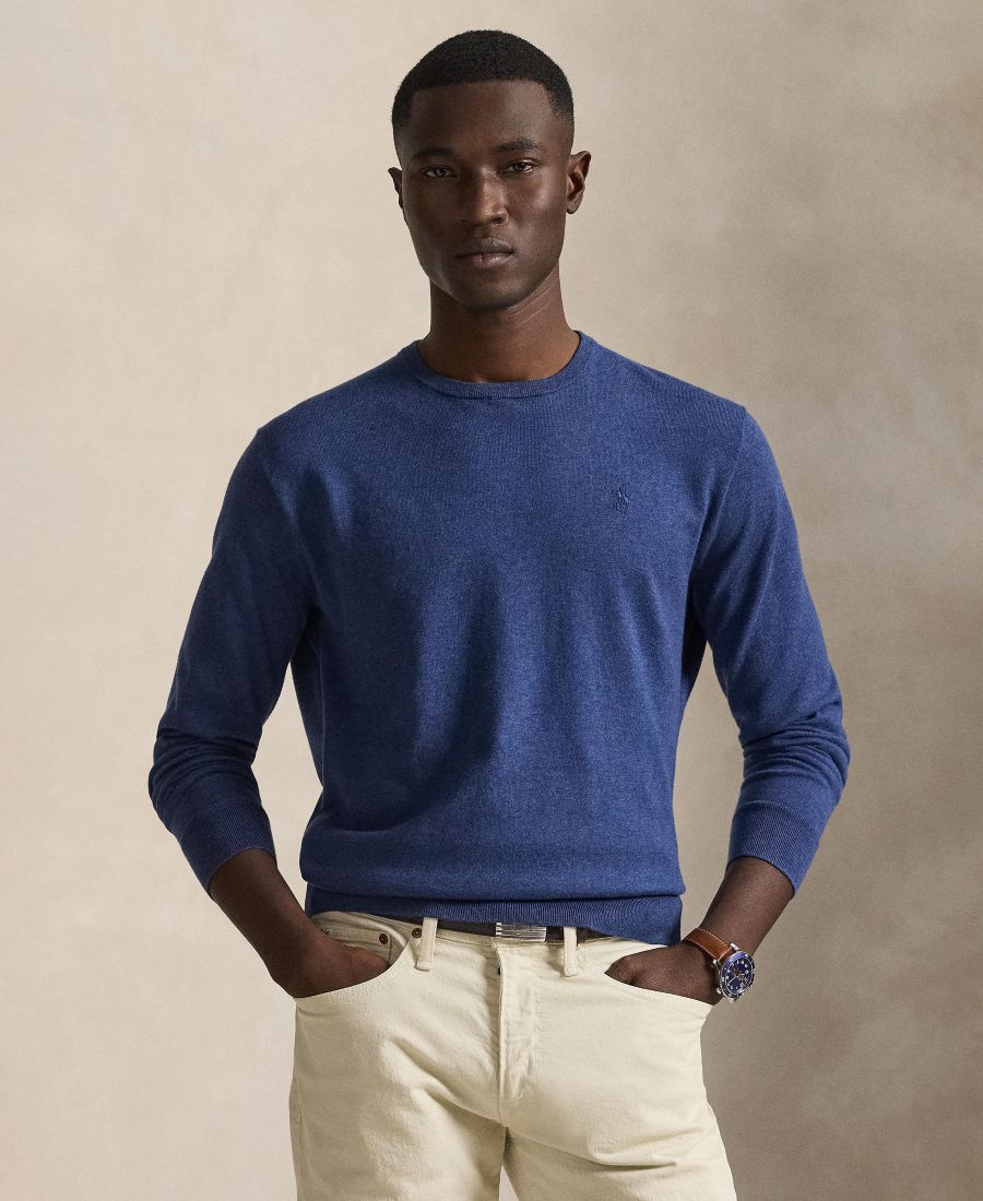 Мужской свитер из пима-пима с круглым вырезом и стандартным кроем Polo Ralph Lauren, Rustic Navy Heather
Мужской свитер из пима-пима с круглым вырезом и стандартным кроем Polo Ralph Lauren, Rustic Navy Heather