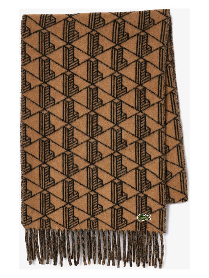 Шерстяной шарф светло-коричневого/черного цвета Lacoste
Шерстяной шарф светло-коричневого/черного цвета Lacoste