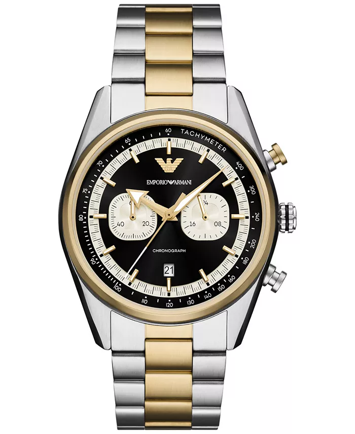 Мужские хронографические часы с двухцветным браслетом из нержавеющей стали, 42 мм Emporio Armani
Мужские хронографические часы с двухцветным браслетом из нержавеющей стали, 42 мм Emporio Armani