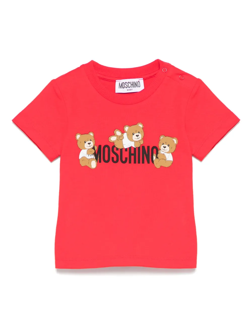 Футболка с принтом Teddy Bear Moschino Kids, красный 
Футболка с принтом Teddy Bear Moschino Kids, красный