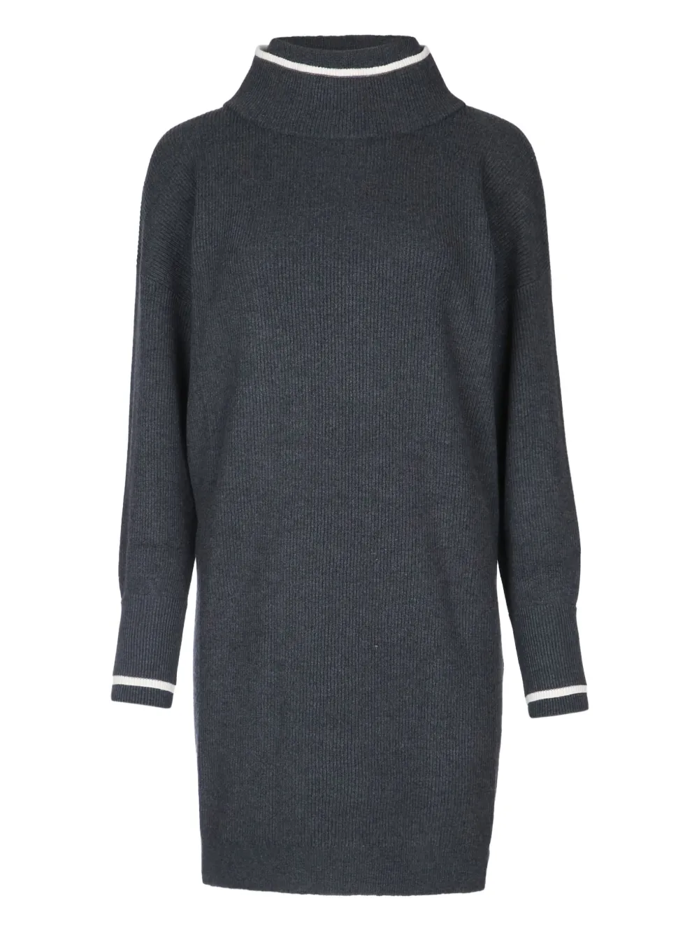 Платье в рубчик с высоким воротником Brunello Cucinelli, серый
Платье в рубчик с высоким воротником Brunello Cucinelli, серый