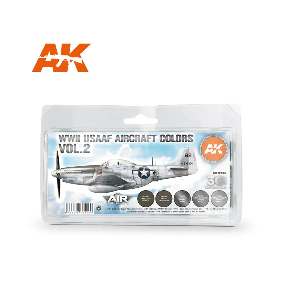 Цвета самолетов USAAF времен Второй мировой войны, том. 2, 3rd Gen Acrylic Special Set
Цвета самолетов USAAF времен Второй мировой войны, том. 2, 3rd Gen Acrylic Special Set