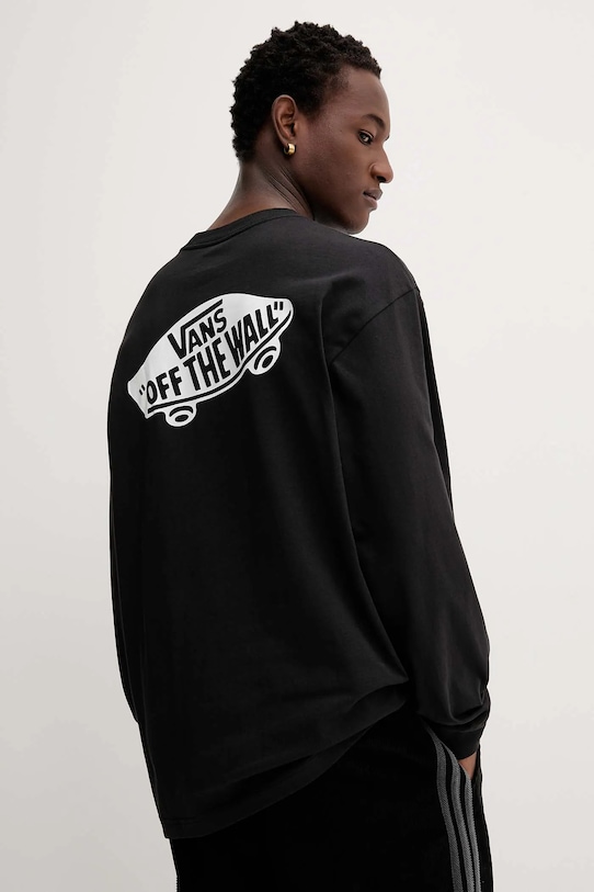 Хлопковый лонгслив Vans, черный
Хлопковый лонгслив Vans, черный