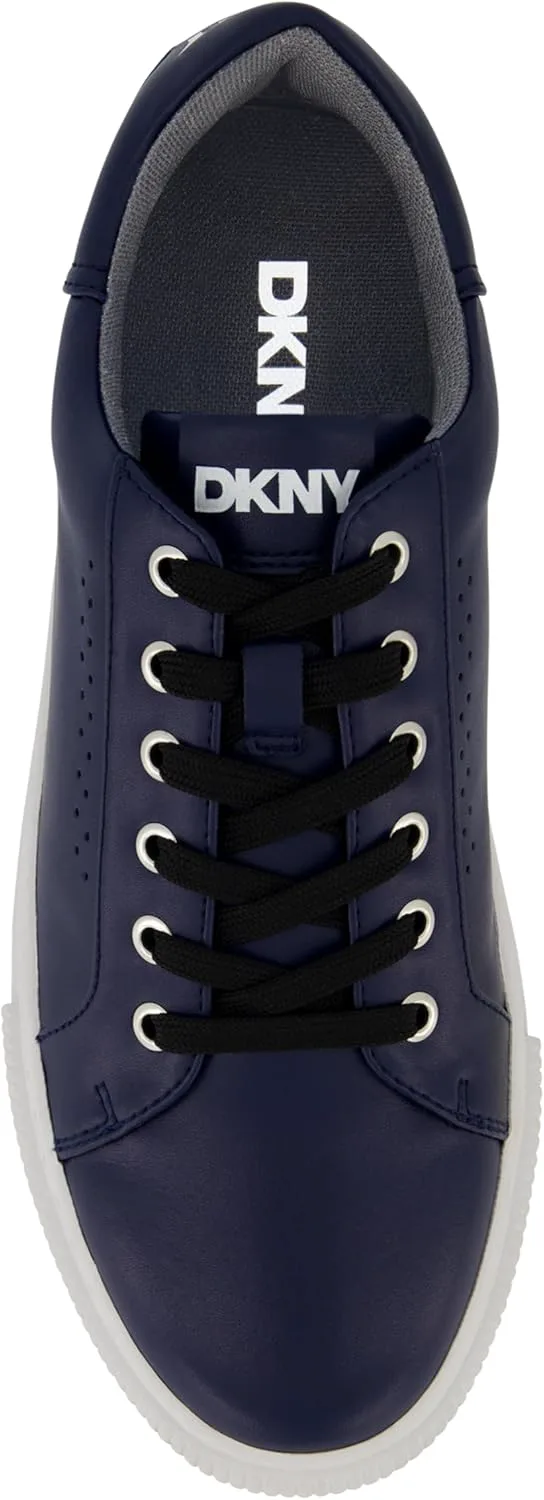 Мужские кроссовки DKNY с двухцветной зубчатой подошвой, круглым носком и шнуровкой, темно-синий
Мужские кроссовки DKNY с двухцветной зубчатой подошвой, круглым носком и шнуровкой, темно-синий