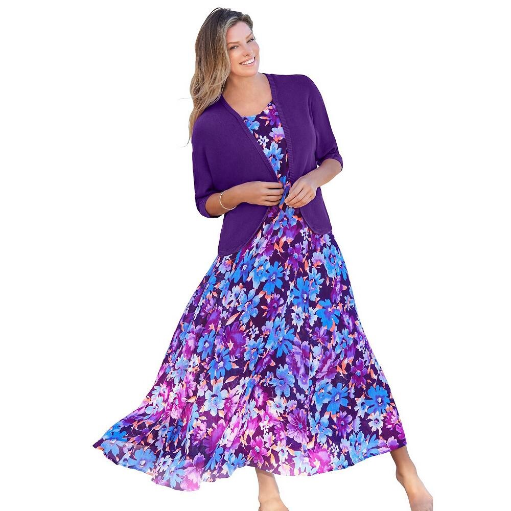 Женщина в женском кардигане больших размеров с отделкой в рубчик Woman Within, цвет Radiant Purple
Женщина в женском кардигане больших размеров с отделкой в рубчик Woman Within, цвет Radiant Purple