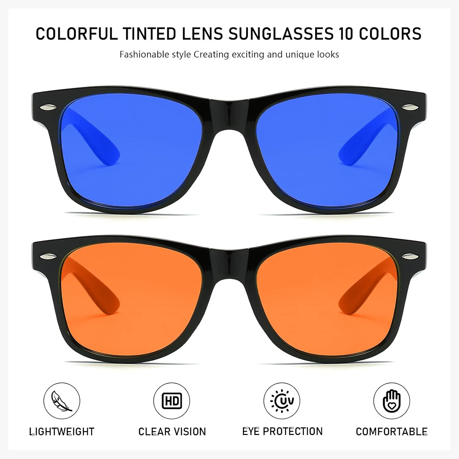 SUNOVELTIES Набор из 10/20 неоновых солнцезащитных очков для вечеринок, тонированные очки в стиле ретро, унисекс для взрослых, 20 Tinted Lens Black Frame
SUNOVELTIES Набор из 10/20 неоновых солнцезащитных очков для вечеринок, тонированные очки в стиле ретро, унисекс для взрослых, 20 Tinted Lens Black Frame