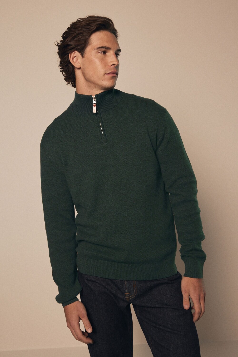 Джемпер прямого кроя из 100% хлопка премиум класса с застежкой молнией на воротнике Next, зеленый
Джемпер прямого кроя из 100% хлопка премиум класса с застежкой молнией на воротнике Next, зеленый