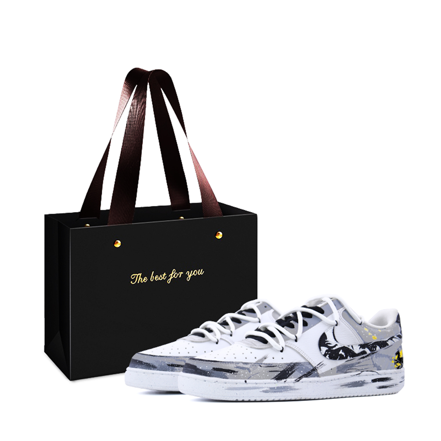 Court Vision 1 Shopping Bag, Mu Ji Tāo Yun, кожаные, устойчивые к истиранию, дышащие, низкие кроссовки для скейтбординга, мужские Nike, черный
Court Vision 1 Shopping Bag, Mu Ji Tāo Yun, кожаные, устойчивые к истиранию, дышащие, низкие кроссовки для скейтбординга, мужские Nike, черный