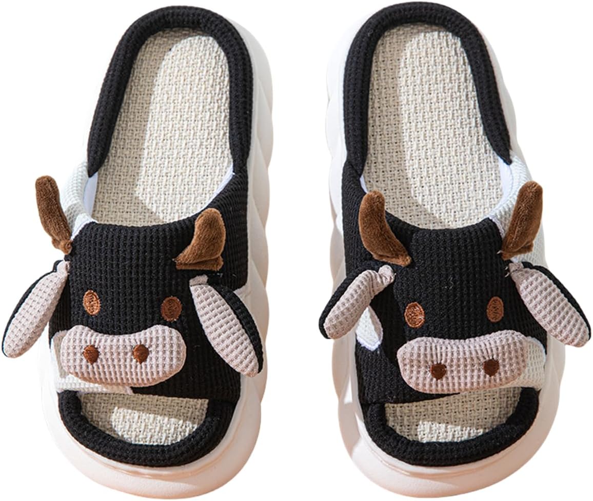 Тапочки V OPXIN Cow для женщин и мужчин, милые тапочки с мультяшными животными, пушистые/льняные кавайные домашние тапочки, зимние/летние тапочки Cow для дома и улицы, черный
Тапочки V OPXIN Cow для женщин и мужчин, милые тапочки с мультяшными животными, пушистые/льняные кавайные домашние тапочки, зимние/летние тапочки Cow для дома и улицы, черный