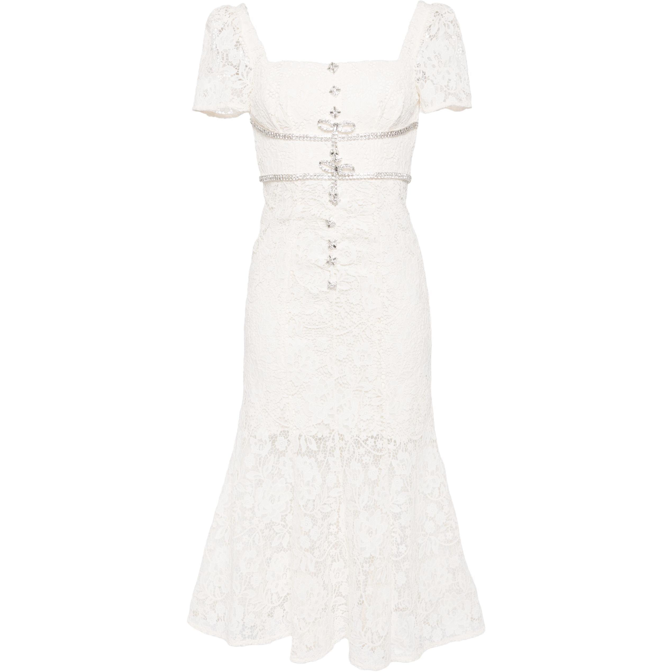 Платье миди Self portrait с кружевом и стразами в виде банта Self-portrait, слоновая кость
Платье миди Self portrait с кружевом и стразами в виде банта Self-portrait, слоновая кость