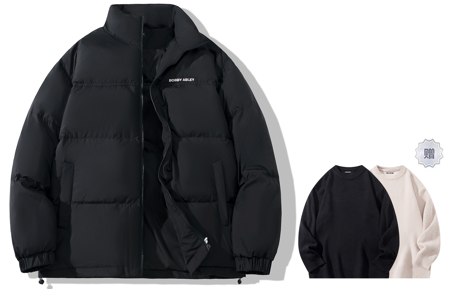 BOBBY ABLEY Унисекс пуховик, Black (Comes with Crew Neck Sweater)
BOBBY ABLEY Унисекс пуховик, Black (Comes with Crew Neck Sweater)