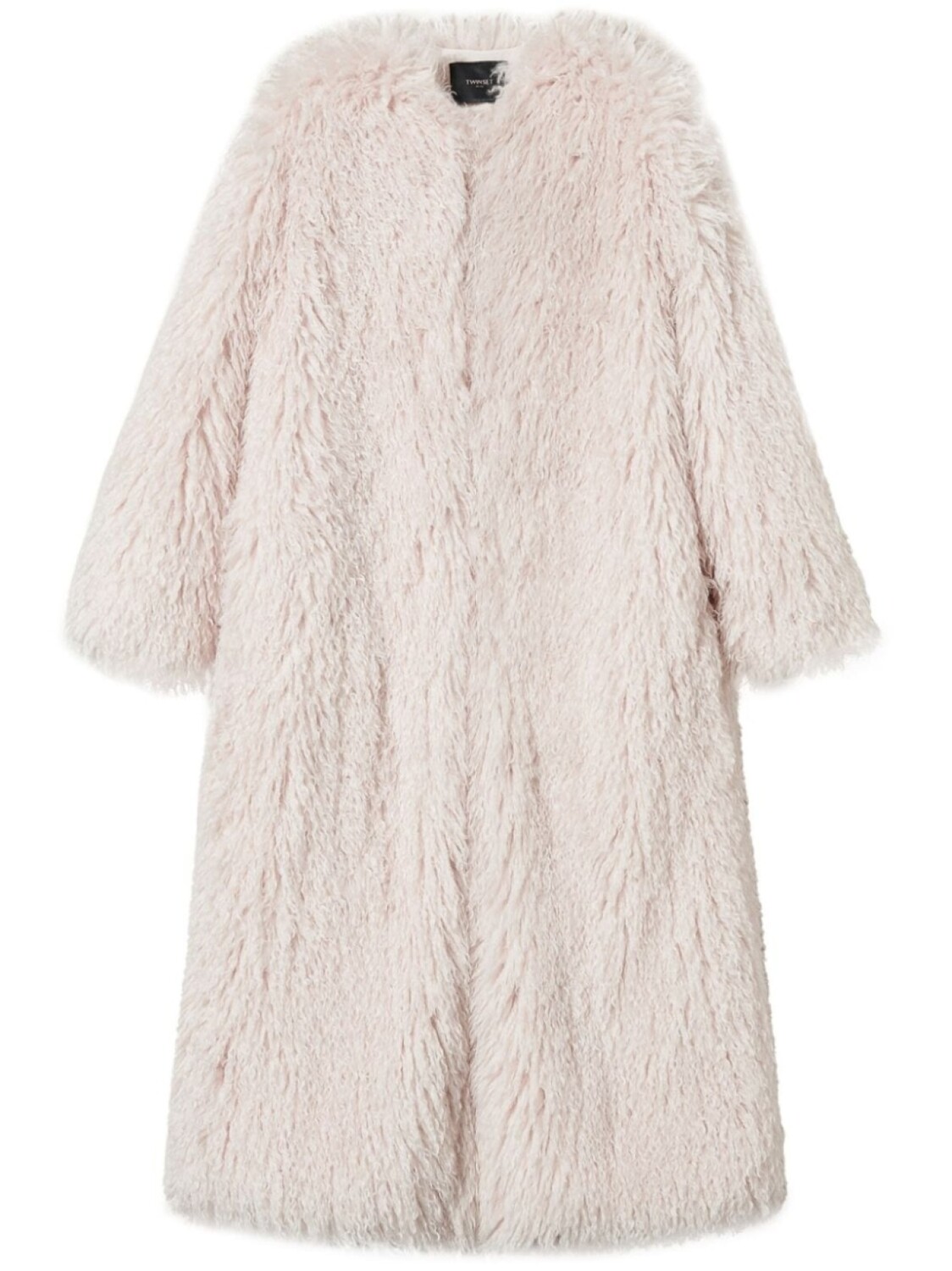 Длинная шуба из искусственного меха TWINSET, нейтральный цвет 
Длинная шуба из искусственного меха TWINSET, нейтральный цвет