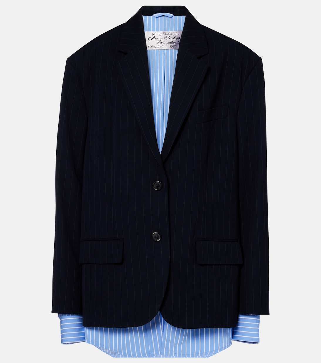 Однобортный блейзер Acne Studios, темно-синий
Однобортный блейзер Acne Studios, темно-синий