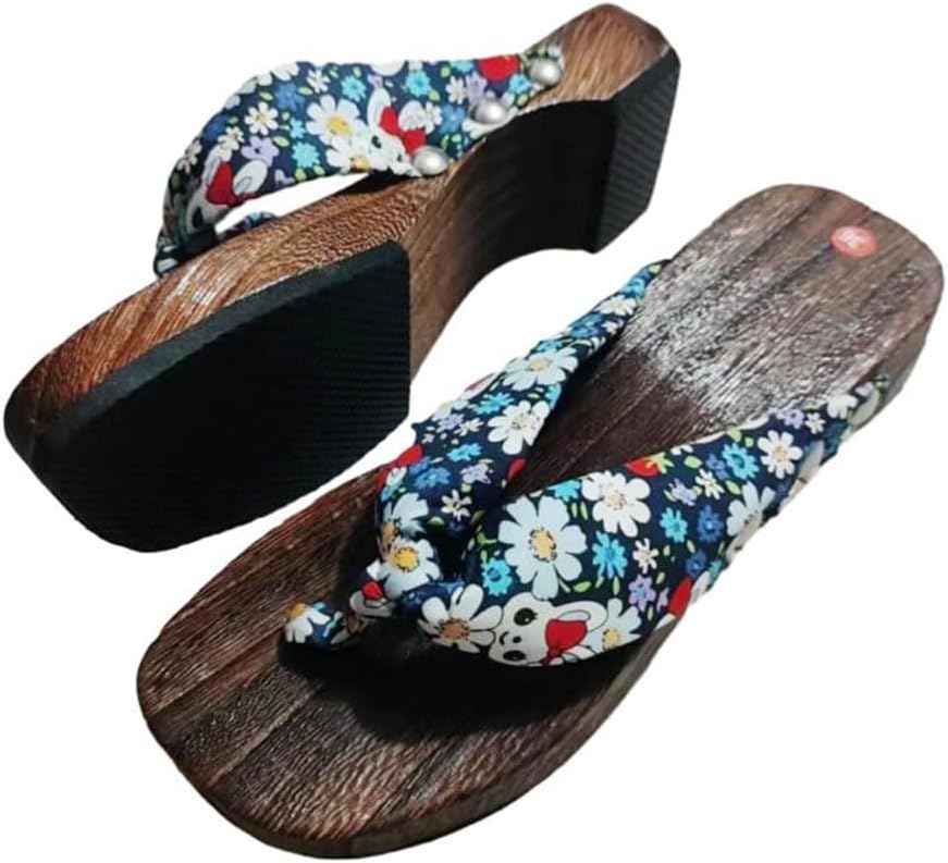 Традиционные японские сандалии гета, деревянные сабо, кимоно, шлепанцы, тапочки на наклонном каблуке, японские тапочки с цветочным узором Chewyz, синий
Традиционные японские сандалии гета, деревянные сабо, кимоно, шлепанцы, тапочки на наклонном каблуке, японские тапочки с цветочным узором Chewyz, синий