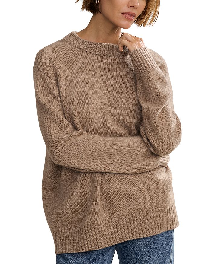 Оверсайз свитер из кашемира с круглым вырезом Jenni Kayne, коричневый/бежевый
Оверсайз свитер из кашемира с круглым вырезом Jenni Kayne, коричневый/бежевый