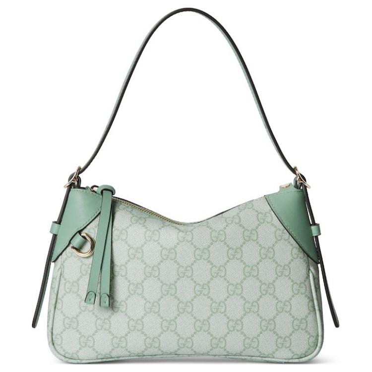 GUCCI GG Emblem Coated Fabric Shoulder Bag Small Women's Gray Green
GUCCI GG Emblem Coated Fabric Shoulder Bag Small Women's Gray Green