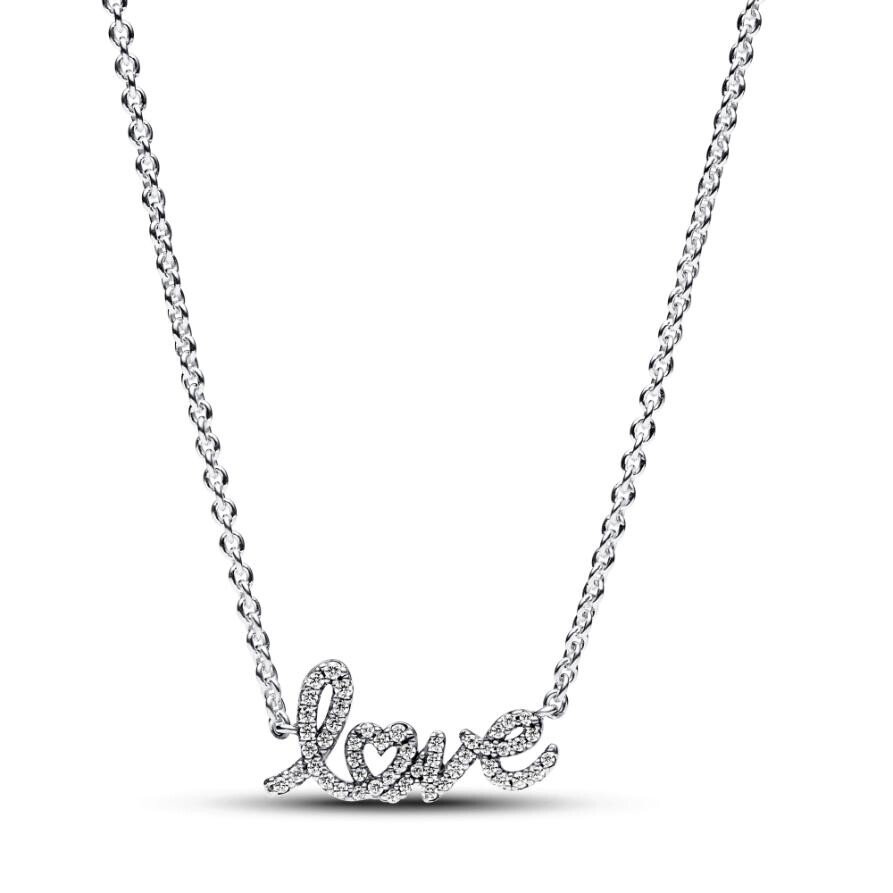 Ожерелье Sparkling Handwritten Love Collier Pandora, стерлинговое серебро
Ожерелье Sparkling Handwritten Love Collier Pandora, стерлинговое серебро