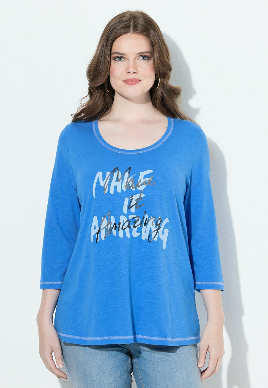 Топ Ulla Popken Long sleeved top, Pacific Blue/Dark Blue
Топ Ulla Popken Long sleeved top, Pacific Blue/Dark Blue