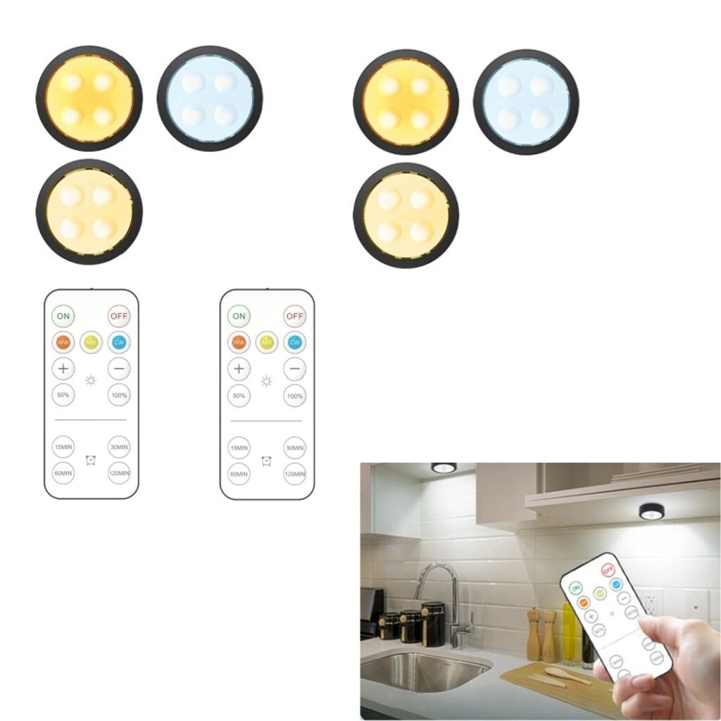 INF Puck Lights с дистанционным управлением, светодиодное освещение под шкафом, регулируемые нажимные фонари черного цвета, черный
INF Puck Lights с дистанционным управлением, светодиодное освещение под шкафом, регулируемые нажимные фонари черного цвета, черный