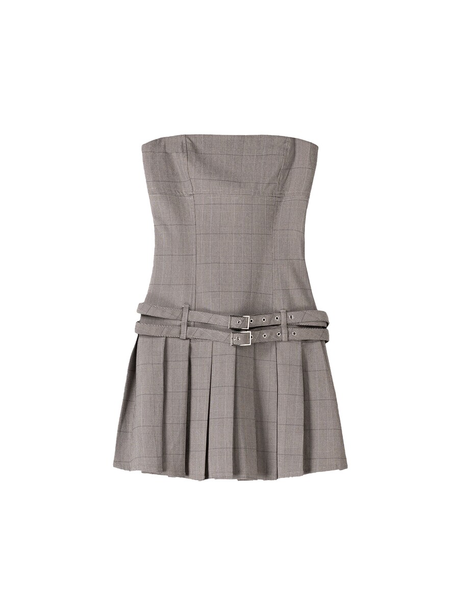 Мини платье Bershka Dress, светло-серый 
Мини платье Bershka Dress, светло-серый