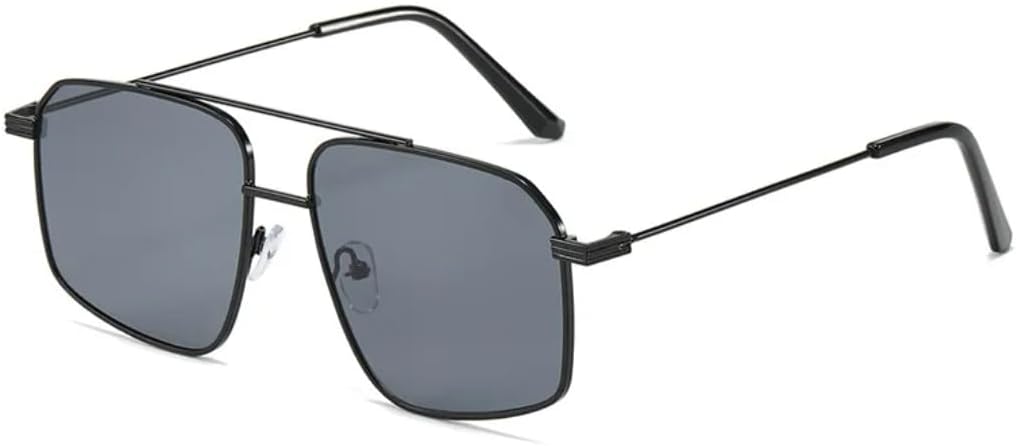 Ретро-солнцезащитные очки с двойной перемычкой, квадратной формы, модные женские очки с защитой от УФ-излучения UV400, модные мужские очки с металлическими полыми линзами UATXTAU, Black
Ретро-солнцезащитные очки с двойной перемычкой, квадратной формы, модные женские очки с защитой от УФ-излучения UV400, модные мужские очки с металлическими полыми линзами UATXTAU, Black