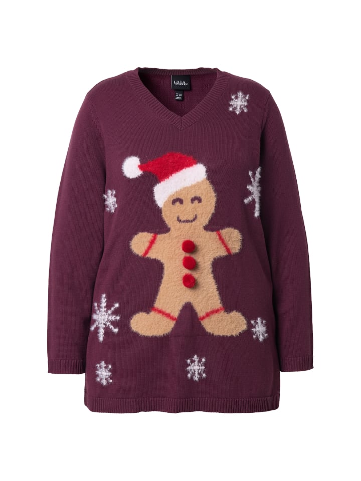 Свитер темно-бордового цвета Ulla Popken
Свитер темно-бордового цвета Ulla Popken