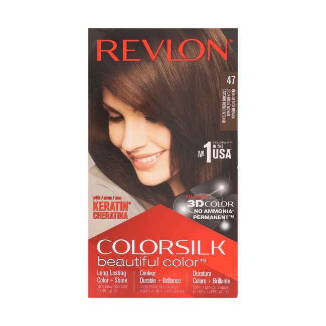 Кератиновая краска для волос Colorsilk Revlon, цвет 47
Кератиновая краска для волос Colorsilk Revlon, цвет 47