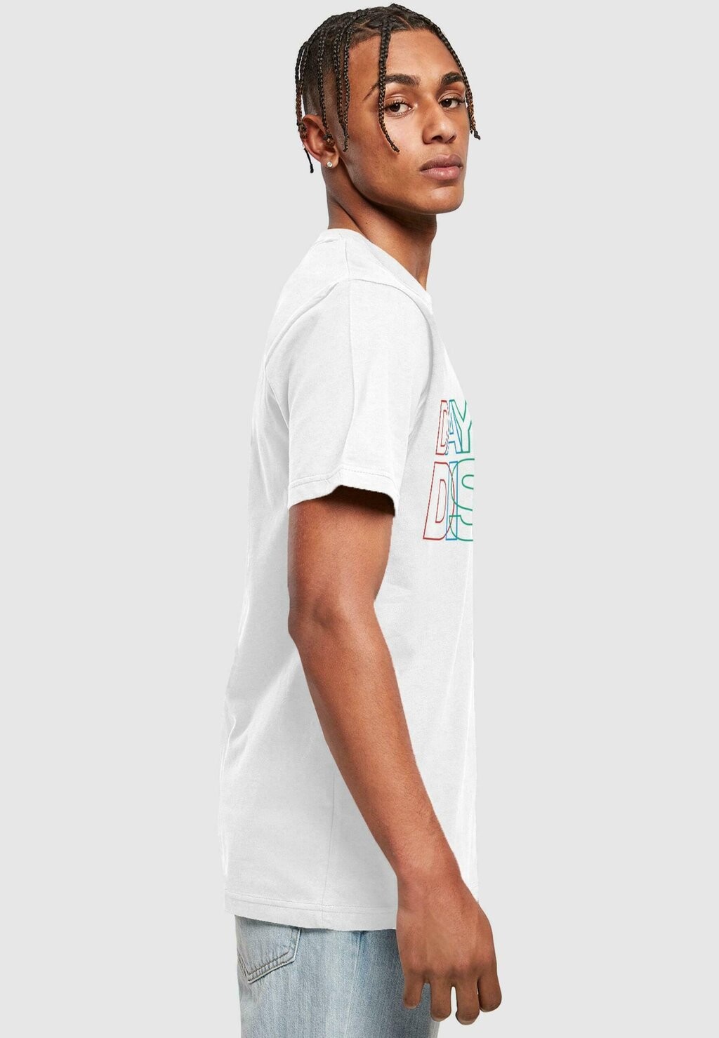 Футболка с принтом DAYTIME DISCO Mister Tee, белый 
Футболка с принтом DAYTIME DISCO Mister Tee, белый