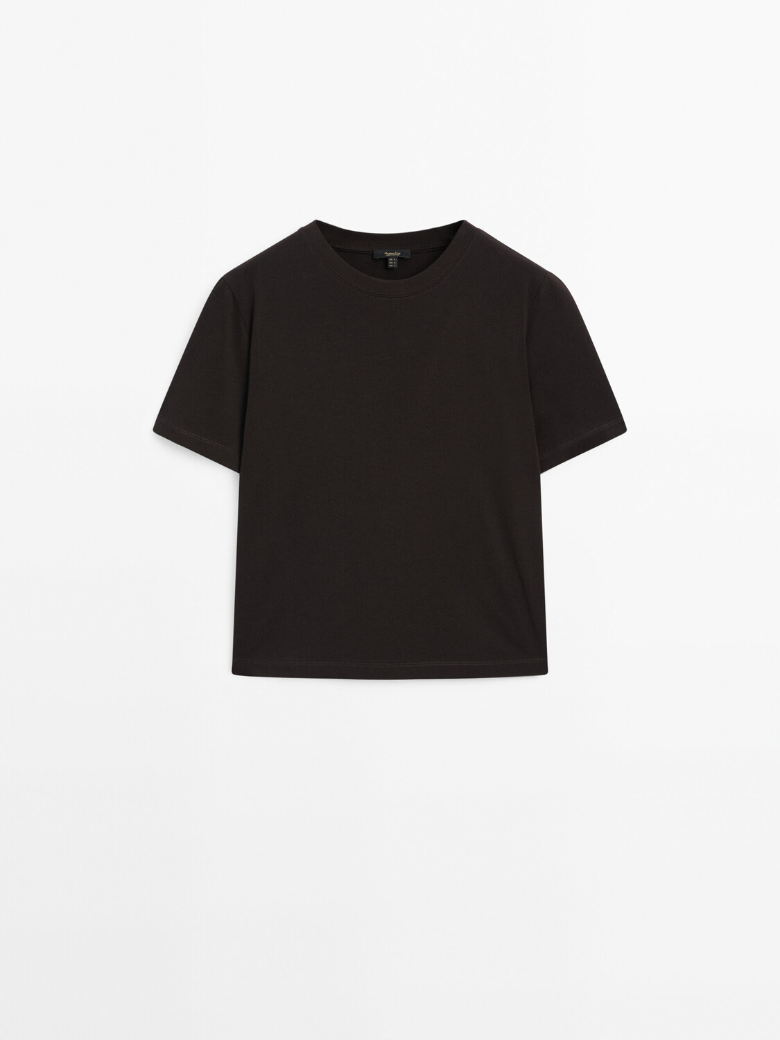 Укороченная футболка с короткими рукавами из 100% хлопка Massimo Dutti, коричневый
Укороченная футболка с короткими рукавами из 100% хлопка Massimo Dutti, коричневый