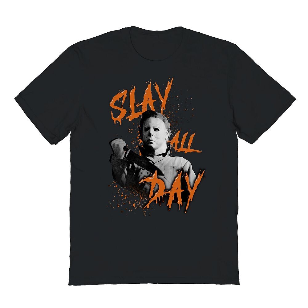Мужская футболка с рисунком Slay All Day Halloween Licensed Character, черный 
Мужская футболка с рисунком Slay All Day Halloween Licensed Character, черный