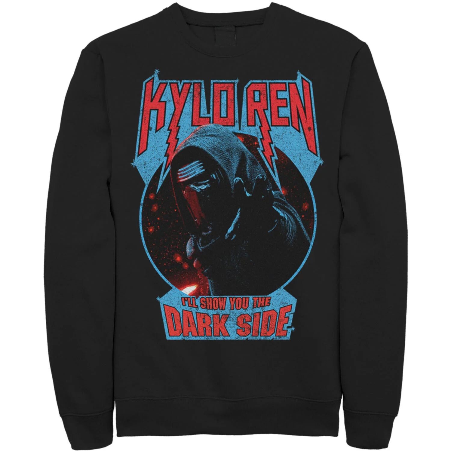 Мужской свитшот с металлической надписью Star Wars Kylo Ren Show You The Dark Side, Black Licensed Character, черный