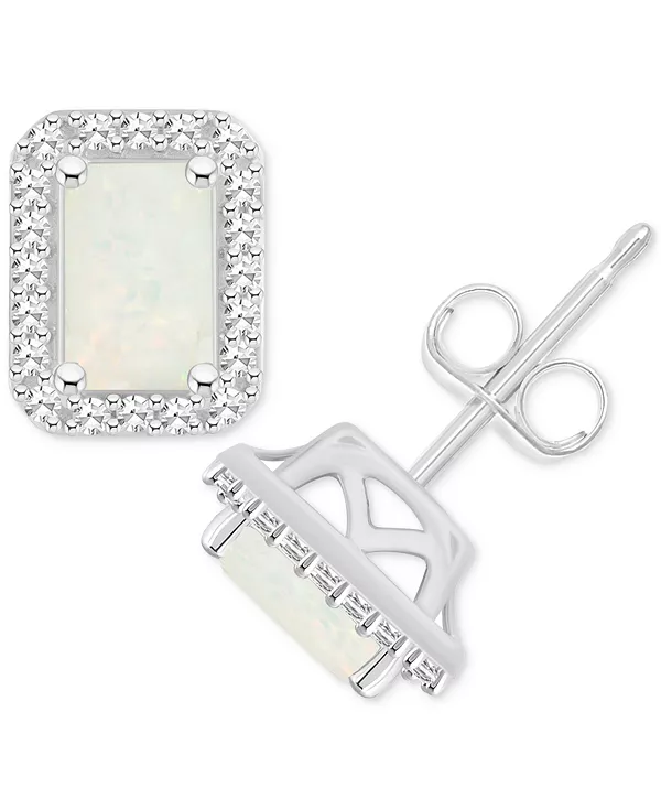 Серьги-Гвоздики с аквамарином (1 карат) и бриллиантами (1/5 карата) из стерлингового серебра (также из опала) Macy'S, opal
Серьги-Гвоздики с аквамарином (1 карат) и бриллиантами (1/5 карата) из стерлингового серебра (также из опала) Macy'S, opal