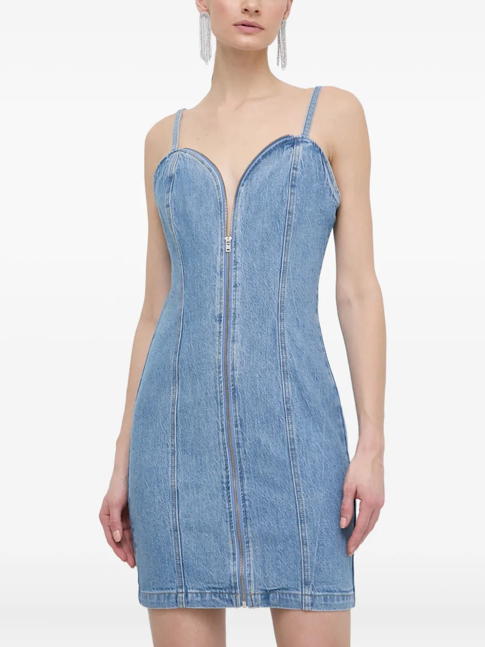 Платье с вырезом сердечком и молнией Guess Usa, синий
Платье с вырезом сердечком и молнией Guess Usa, синий