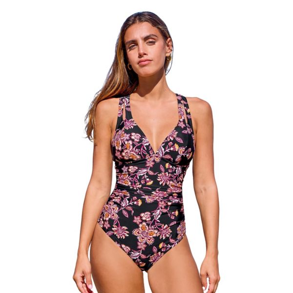 Женский слитный купальник с цветочным принтом, V-образным вырезом и перекрещивающимися на спине деталями, утягивающий живот Cupshe, розовый
Женский слитный купальник с цветочным принтом, V-образным вырезом и перекрещивающимися на спине деталями, утягивающий живот Cupshe, розовый